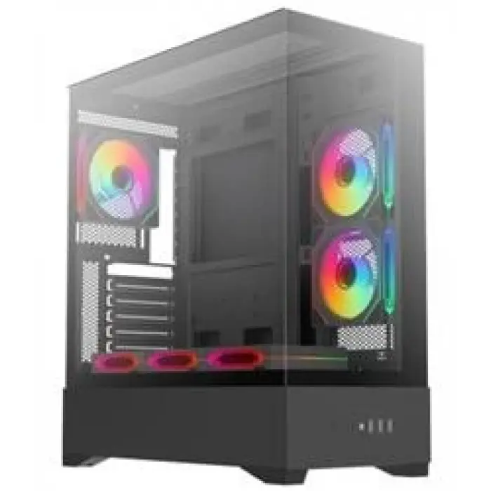 Dark Diamond PRO 4x12cm Fan, 1x USB3.0, 2x USB2.0 Full Akvaryum Oyuncu Kasası (Psu yok)
