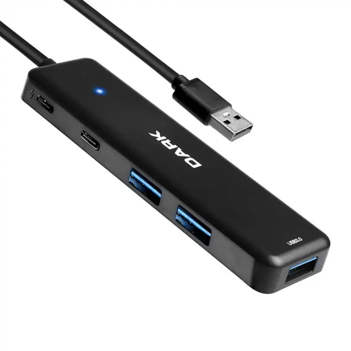 Dark DK-AC-USB347 Connect Master X5C USB3.2Gen 1 Type-A to 3 Port USB-A&1 Port Type-C 2.0-1X Type-C (KDO)