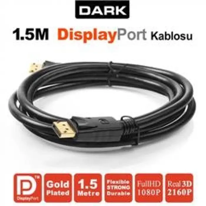 Dark DK-CB-DPL150 Display Erkek To Display Erkek 1,5MT (KDO)