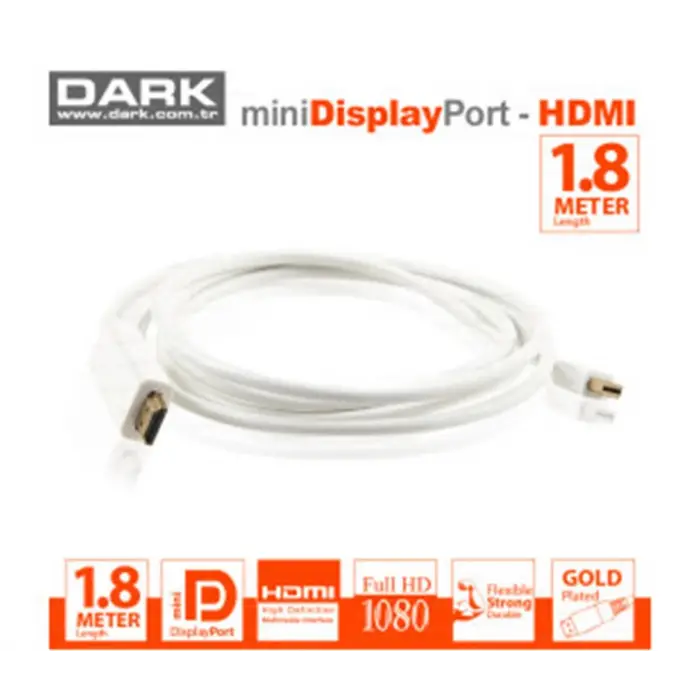 Dark MDPXHDMIL180 1.8mt Mini Displayport to Hdmı Kablo (KDO)