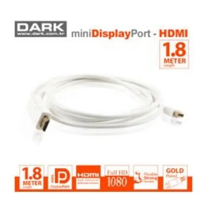 Dark MDPXHDMIL180 1.8mt Mini Displayport to Hdmı Kablo (KDO)