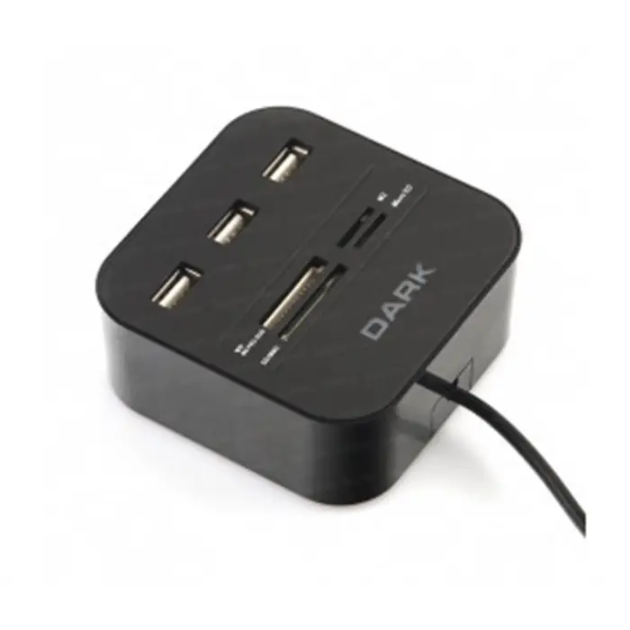 Dark UCR202 USB MicroSD-SD-MMC-M2-MS PRO DUO Kart Okuyuculu USB Çoklayıcı (KDO)