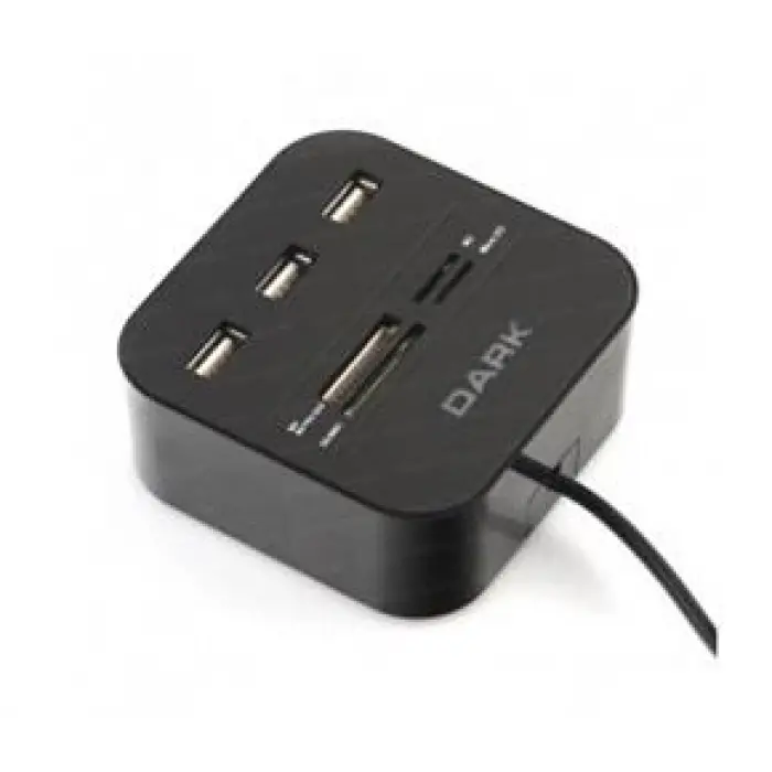 Dark UCR202 USB MicroSD-SD-MMC-M2-MS PRO DUO Kart Okuyuculu USB Çoklayıcı (KDO)