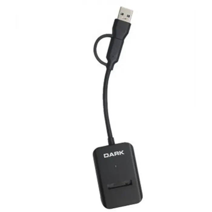 Dark USB-A + USB-C 10- M Key M.2 NVMe SSD Taşınabilir  Disk Yerleştirme Adaptörü DK-AC-DSEM3 (KDO)