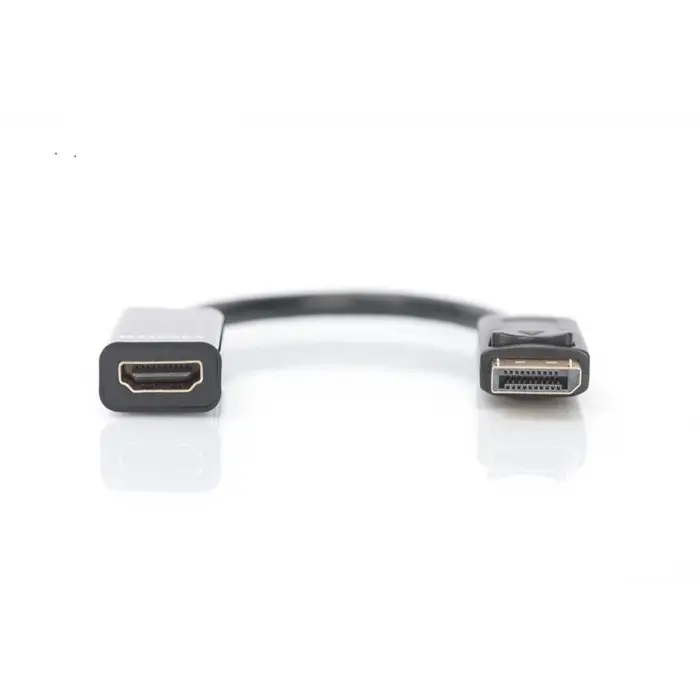 Digutus AK-340400-001-S DisplayPort (DP)  HDMI DP Erkek - HDMI Tip A Dişi, 0.15 metre, siyah (KDO)