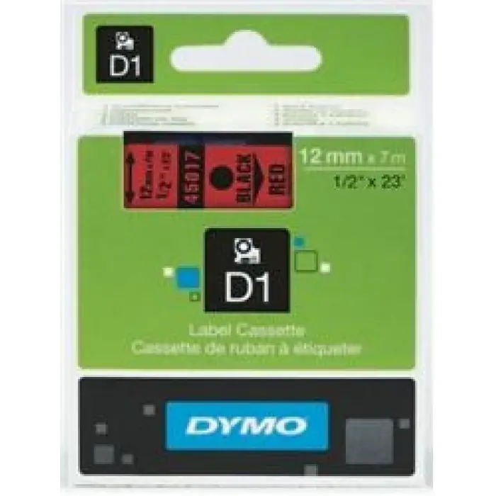 DYMO S0720560 D1 Yedek Şerit, 12 mm x 7 mt, Mavi- Siyah (45016)