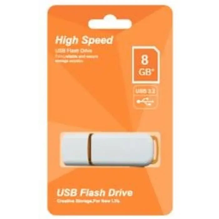 Elba 8GB Plastik Beyaz-Turuncu 3.2 USB Flash Bellek (KDO)
