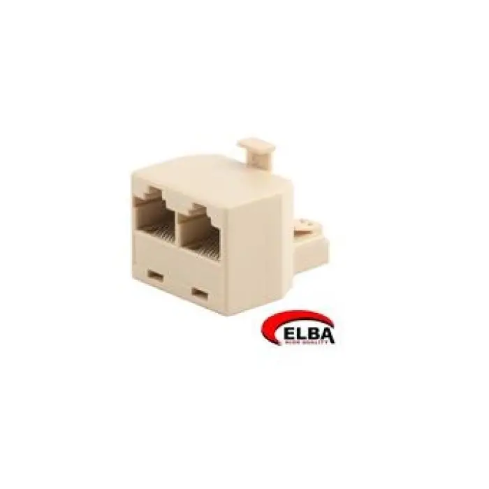 Elba 8P8C Jack- 2X8P8C Jack 2li RJ45 Çokla JK8464 (KDO)