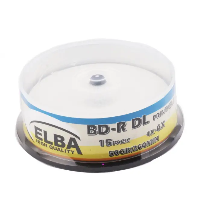 Elba Blu-Ray BD-R 6X 50GB 15Lİ Cake Box Prıntable (KDO)