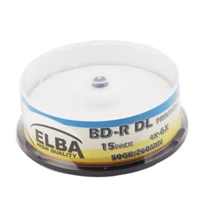 Elba Blu-Ray BD-R 6X 50GB 15Lİ Cake Box Prıntable (KDO)
