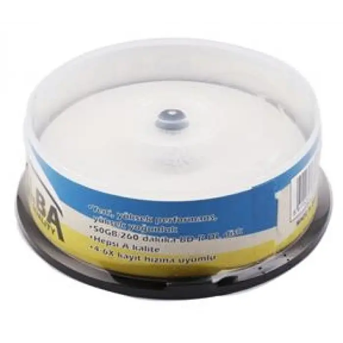 Elba Blu-Ray BD-R 6X 50GB 15Lİ Cake Box Prıntable (KDO)