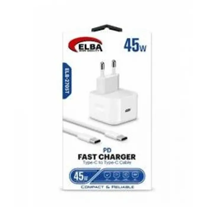 Elba ELB-2705t 45W Beyaz Type- C To Type-C İos Set (KDO)