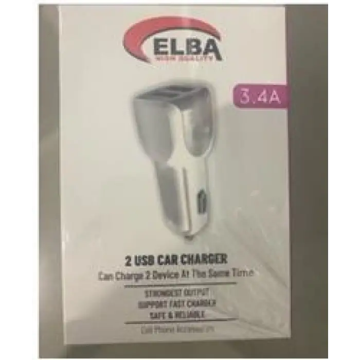 Elba ELB28-AR3P ELBA 3.4A  2USB ARAÇ BAŞLIK (KDO)