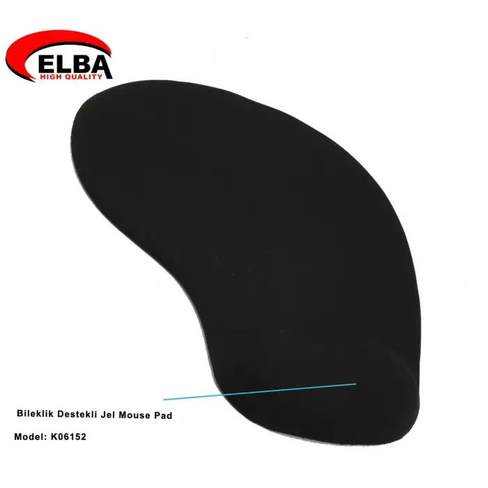 Elba K06152 Bileklikli Jel Mouse Pad Siyah (KDO)