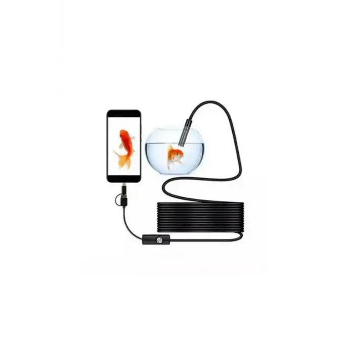 Endoskop Yılan Video Kamera Led’li 5 Metre 7 Mm Sert Kablo Yüksek Kaliteli Stereo