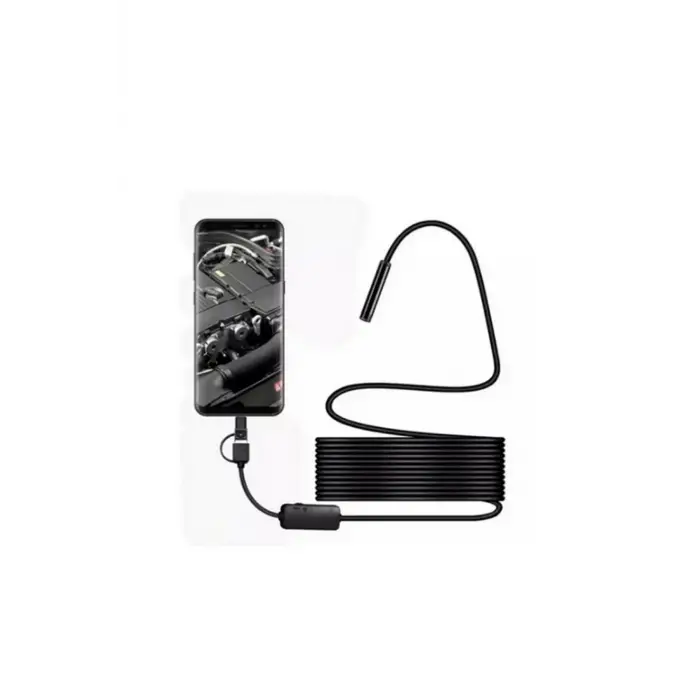 Endoskop Yılan Video Kamera Led’li 5 Metre 7 Mm Sert Kablo Yüksek Kaliteli Stereo