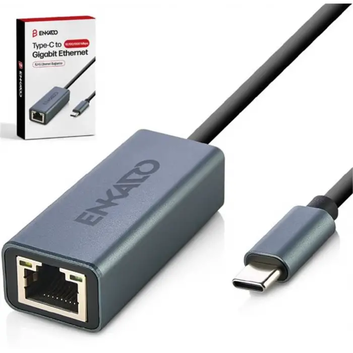 ENKADO EKD-TP45 TYPE-C USB 3,1 TO 10-100-1000 GİGABİT ETHERNET ADAPTÖR (KDO)