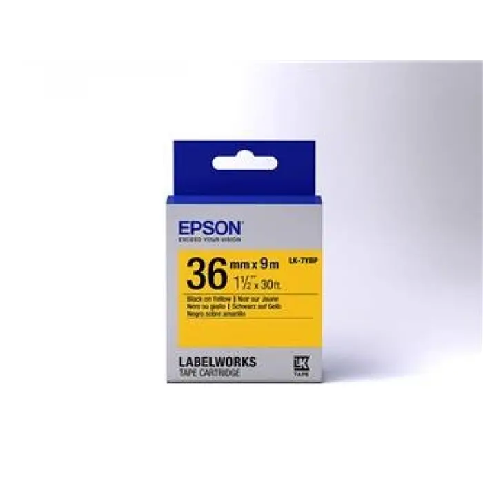 Epson LK-7YBP Pastel Sarı Üzeri Siyah 36mm 9Metre