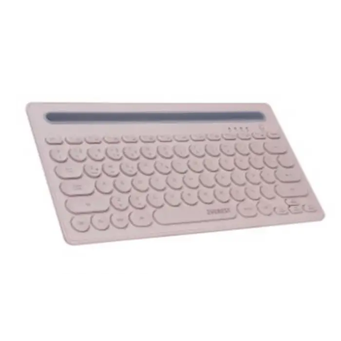 Everest KB-BT84 Pembe-Gri Bluetooth Ultra İnce+Şarjlı Q Mac-Win-Android-Ios Uyumlu Kablosuz klavye (KDO)