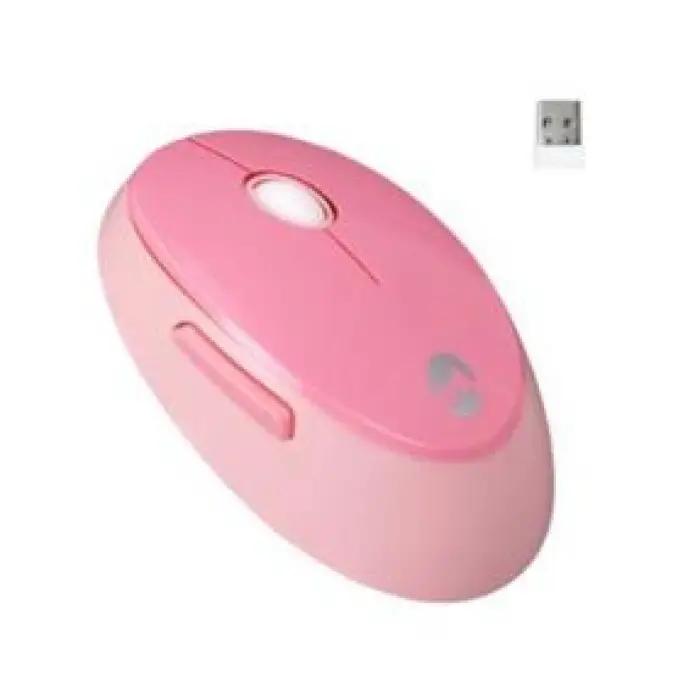 Everest ROUND KM-6282 Renkli Tuşlu Pembe Kablosuz Q Multimedia Klavye + Mouse Set