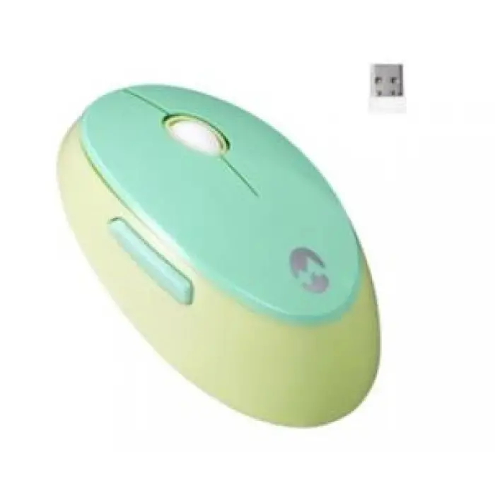 Everest ROUND KM-6282 Renkli Tuşlu Yeşil Kablosuz Q Multimedia Klavye + Mouse Set