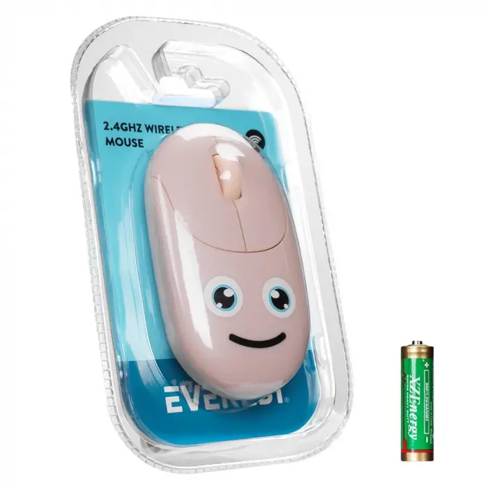 Everest SM-26 FASHION 2.4Ghz Pembe Kabartmalı Kablosuz Mouse (KDO)
