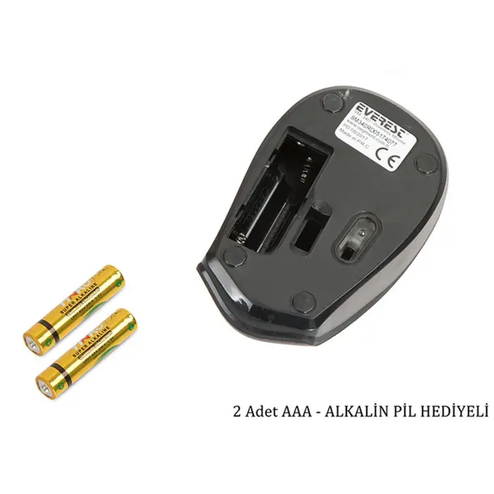Everest SM-340 Usb Kırmızı 3D Optik Kablosuz Mouse (KDO)