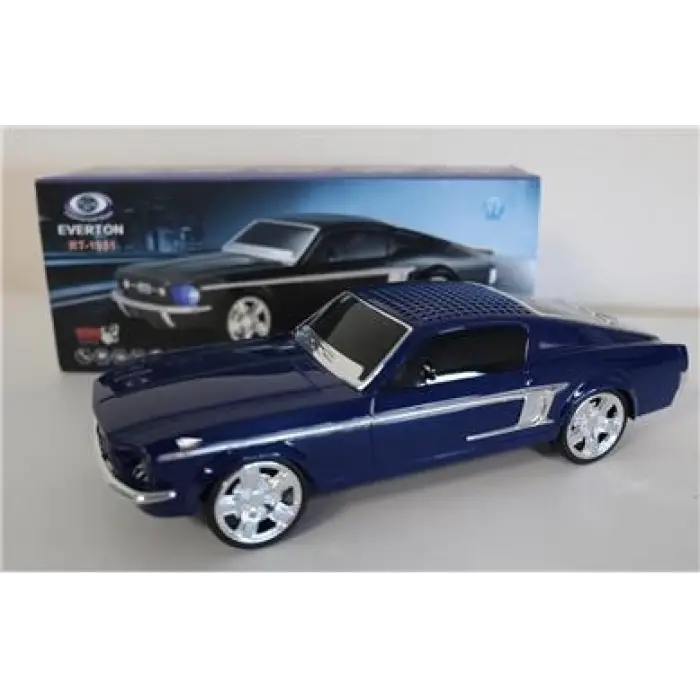 EVERTON RT-1951 Dark Blue Arabalı  Bluetooth Fm-Usb-Tf-Aux Şarjlı Nostaljik Radyo