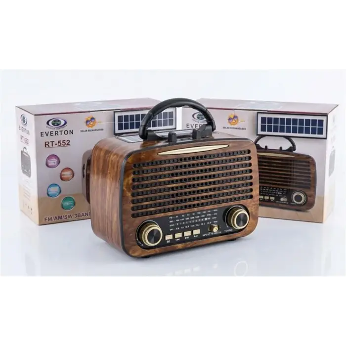 Everton Rt-552  Bluetooth Fm-Usb-Tf-Aux Şarjlı Nostaljik Radyo