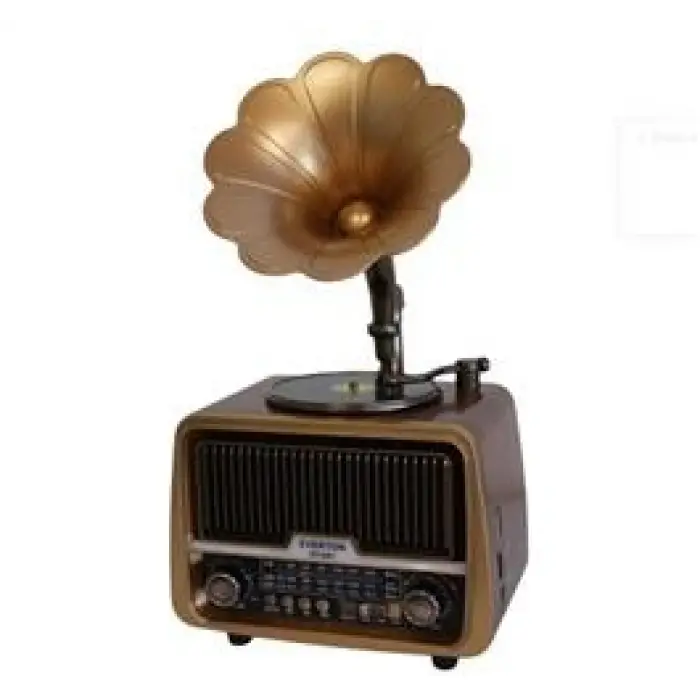 Everton Rt-601 Gramafonlu Bluetooth Fm-Usb-Tf-Aux  Şarjlı Nostaljik Radyo