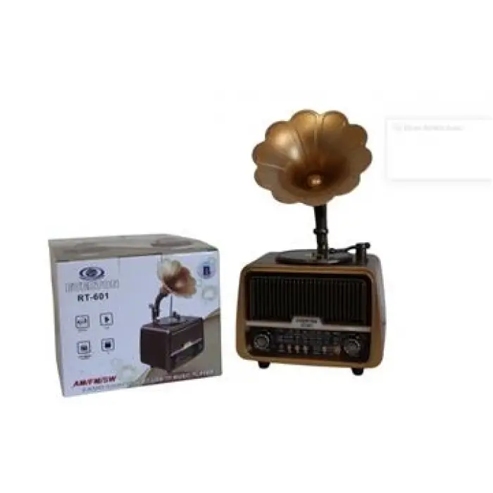 Everton Rt-601 Gramafonlu Bluetooth Fm-Usb-Tf-Aux  Şarjlı Nostaljik Radyo