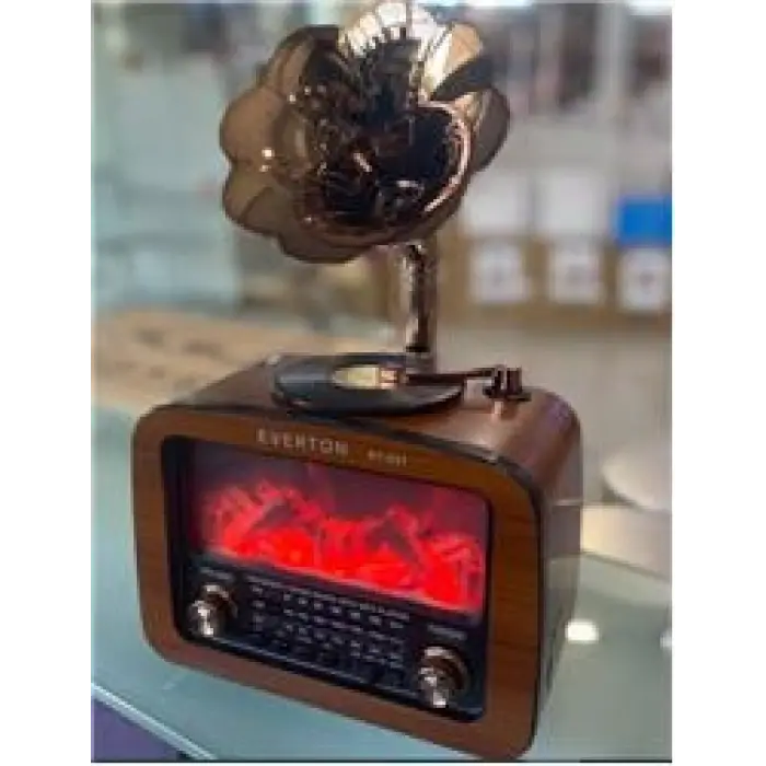 Everton Rt-651  -Usb-Tf-Am-Fm-Sw-Blue-Connect-Tws-Usb Şarj Nostaljik Radyo Alev Işıklı