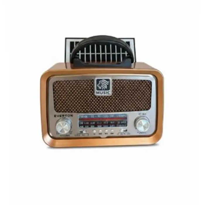 Everton RT-653  Solarlı,Şarjlı Nostaljik Radyo (Bluetooth-USB-SD-FM ) (KDO)