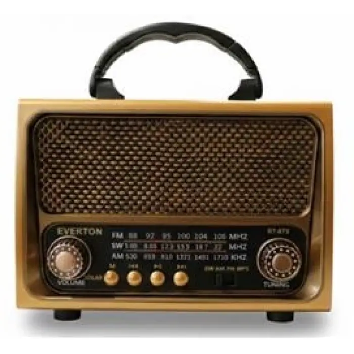 Everton Rt-675  Bluetooth Fm-Usb-Tf-Aux Şarjlı Solar Nostaljik Radyo
