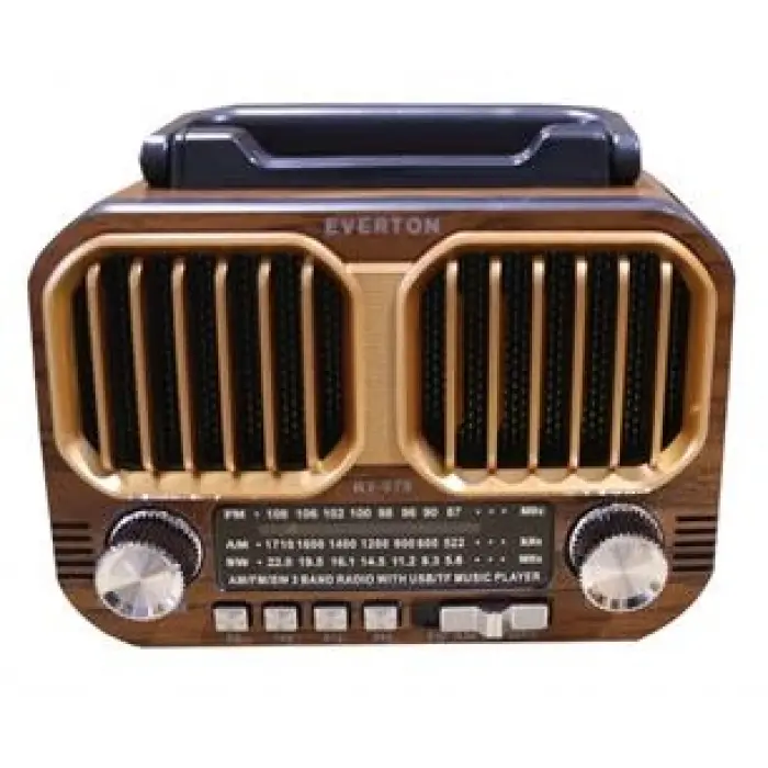 Everton RT-679  Bluetooth-USB-SD-FM Şarjlı Solarlı  Nostaljik Radyo
