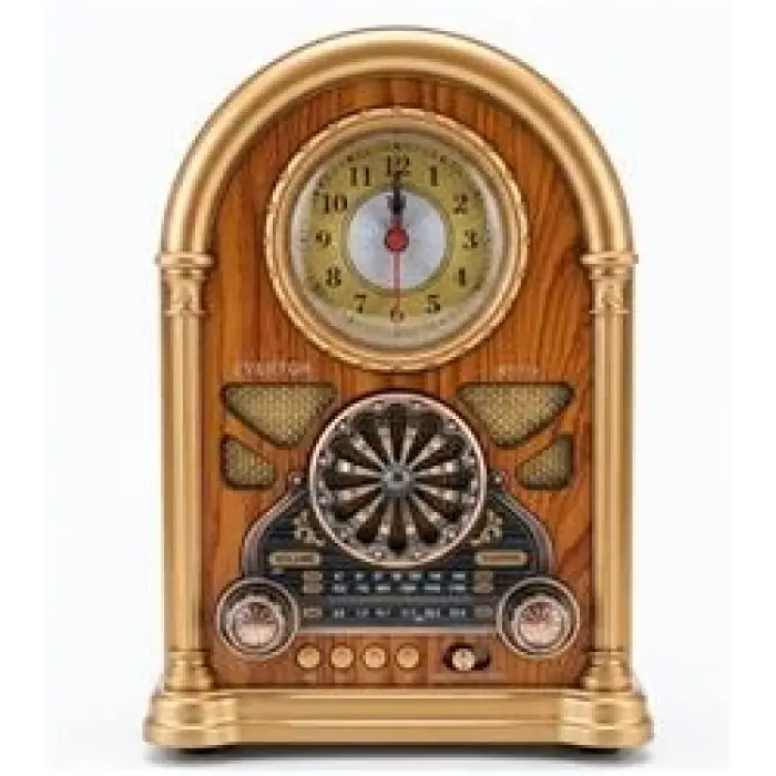 Everton RT-719  Şarjlı, Saat Göstergeli Nostaljik Radyo( Bluetooth-USB-SD-FM)