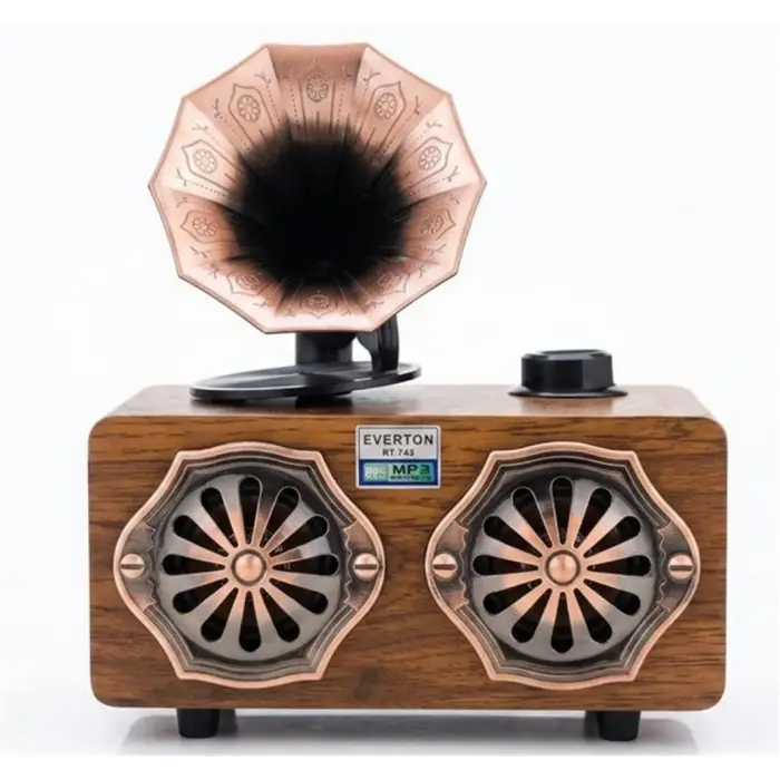Everton Rt-744  Bluetooth Fm-Usb-Tf-Aux  Şarjlı Nostaljik Radyo (KDO)