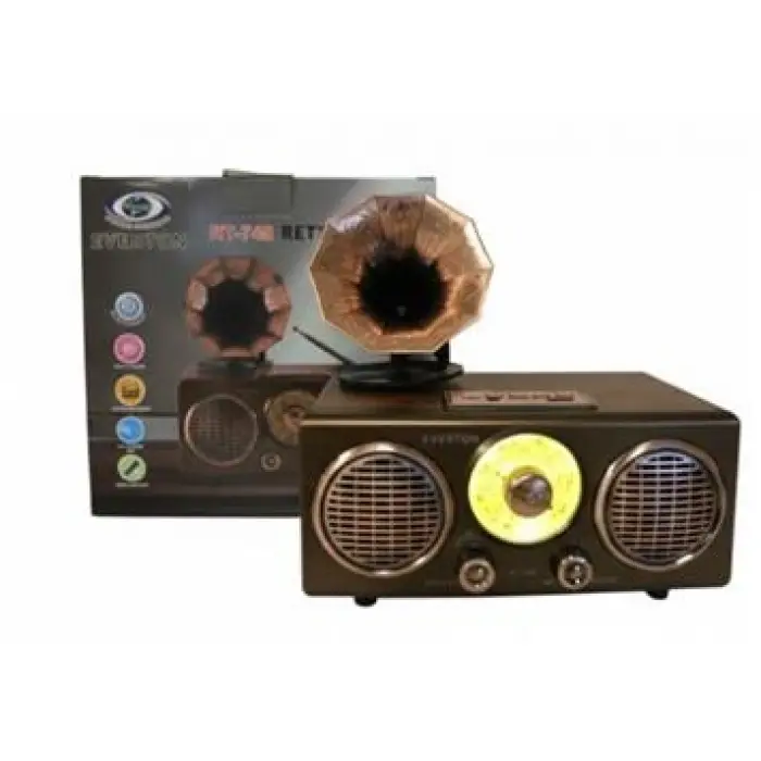 Everton Rt-748  Bluetooth Fm-Usb-Tf-Aux  Şarjlı Nostaljik Radyo