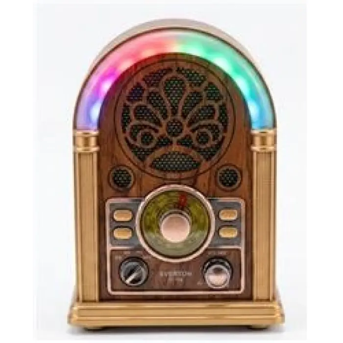Everton RT-752 Şarjlı, Led Işıklı  Nostaljik Radyo( Bluetooth-USB-SD-FM) (KDO)