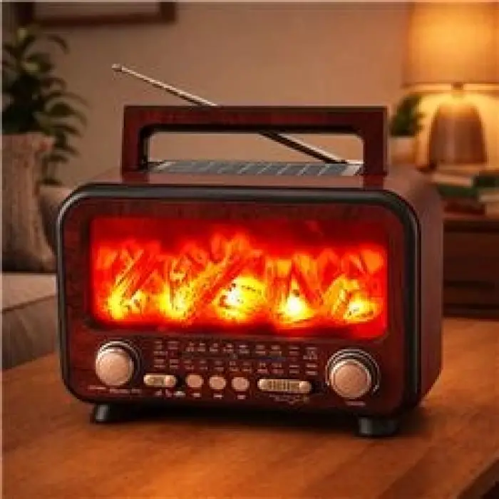 Everton Rt-754  Bluetooth Fm-Usb-Tf-Aux  Şarjlı Nostaljik Radyo (Solar Panel) (KDO)