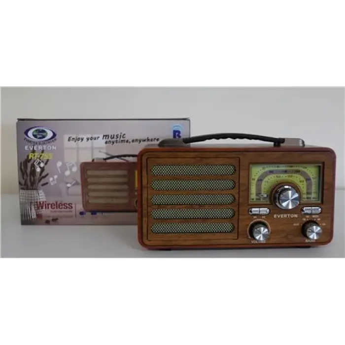 Everton Rt-755 Bluetooth Fm-Usb-Tf-Aux Şarjlı Nostaljik Radyo
