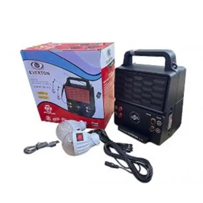 Everton Rt-913 -Usb-Tf Card -Mp3-Bluetooth-Mp3Güneş Enerjili Işıklı Radyo 2 Ampul Set