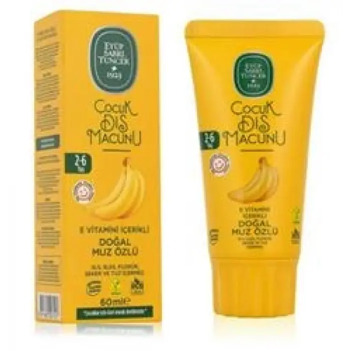 Eyüp Sabri Tuncer Doğal Muz Özlü 2-6 Yaş Çocuk Diş Macunu 60 ml
