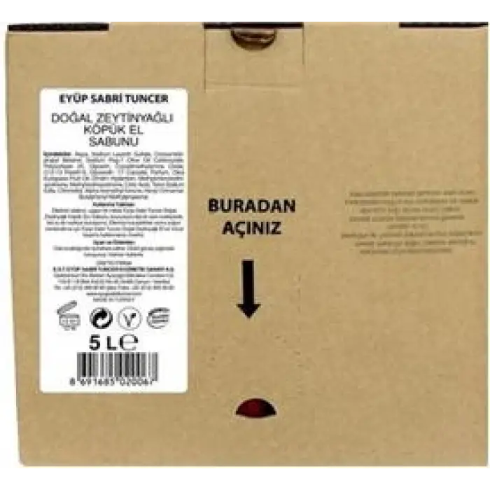 Eyüp Sabri Tuncer Zeytinyağlı Sabun 5lt Bag In Box Endüstriyel