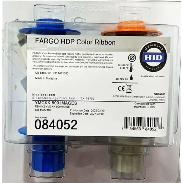 Fargo 084052 Hdp5000 Ymckk (500 İmages) (KDO)