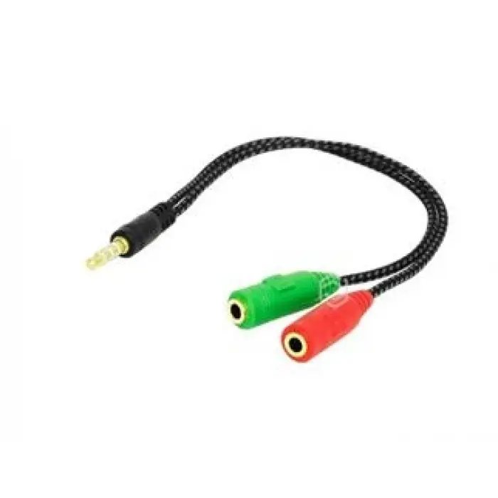 Frisby FA-6632AC 2 x 3.5mm Stereo Dişi - 4pin 3.5mm Stereo Erkek Y Kablo (KDO)