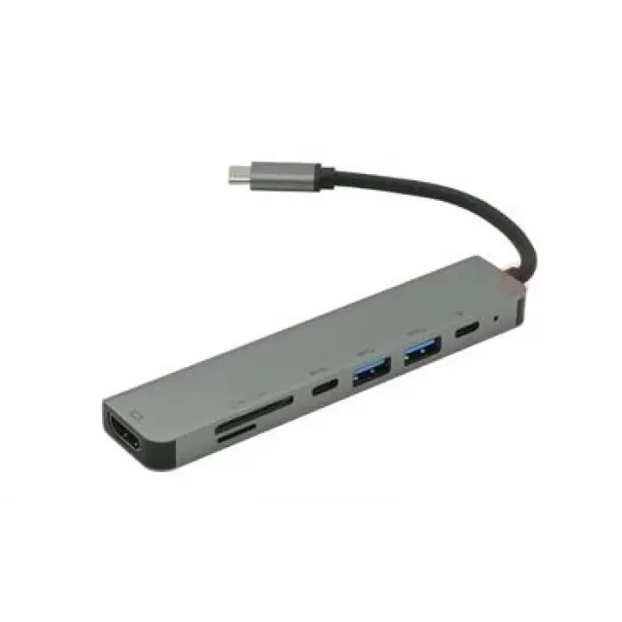 Frisby FA-7662TC USB Type-C™ - HDMI + SD-TF + USB 3.0 Adaptör + PD Şarj