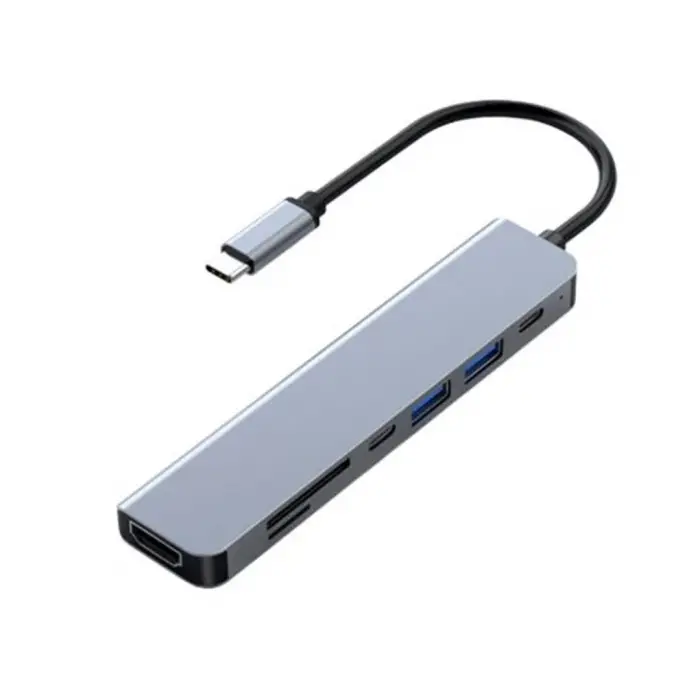 FRISBY FA-7684C Type-c -7in1 USB-C+HDMI +SD-TF+USB3,0+PD+USB-C