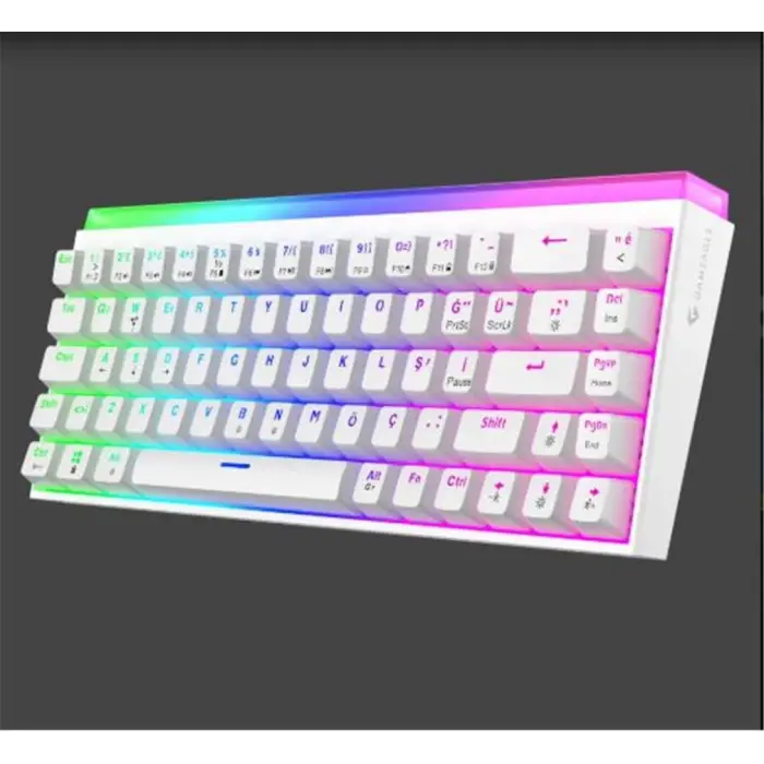 Gameagle GE2019 Hera RGB Kablolu Tr Layout Mekanik Beyaz Oyuncu Klavyesi (KDO)