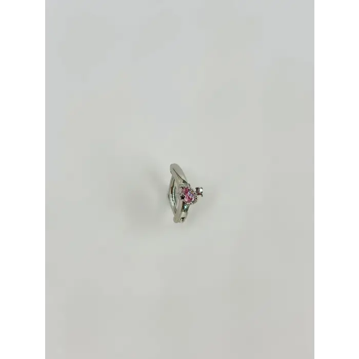 Rodyum Zirkon  Taşlı Çelik Göbek - Pg0006